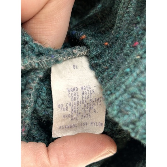 Orvis Sweater Mens XL Green 1/4 Zip Vintage USA Gorpcore Camping Hiking Outdoors - Picture 9 of 16